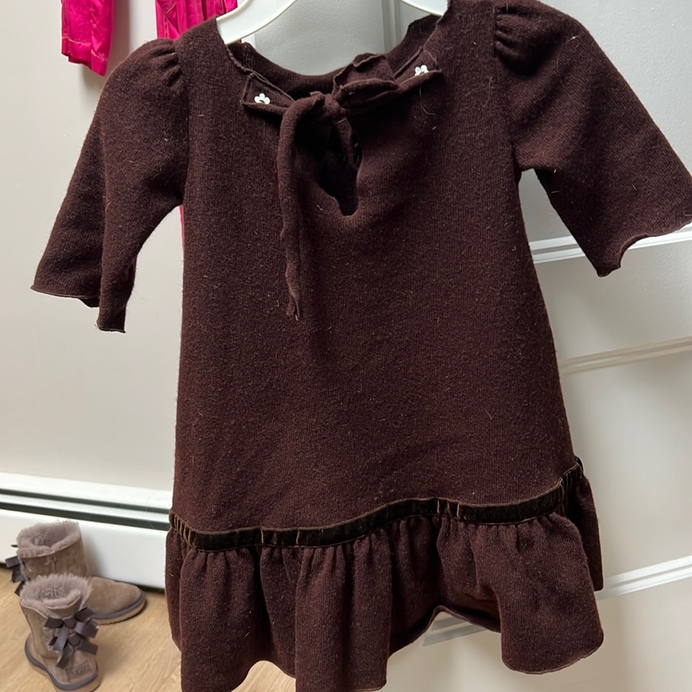 La Stupenderia girls wool dress holiday Italian European style 2T EUC